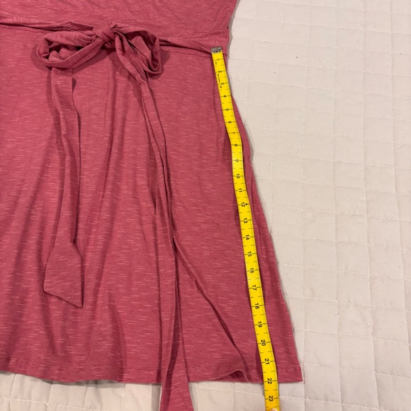 NWT Toad&Co Cue Wrap Sleeveless Dress Pink Belt Pocket Medium - Picture 9 of 11